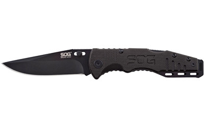 SOG Salute Mini Folding Knife 3.1-inch Black G10 Handle with 8Cr13MoV Blade