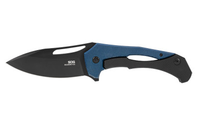 SOG Knives & Tools Bulwark Folding Knife with Blue Handle, 3.5-Inch Blade