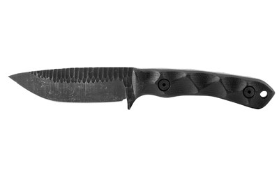 Stroup Knives GP2 Fixed Blade Knife with Black Handle and Plain