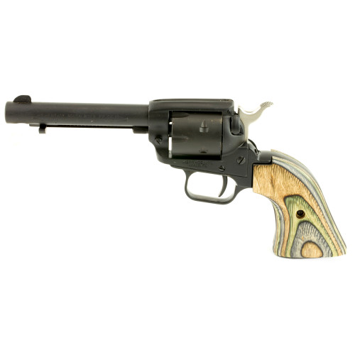 Heritage Rough Rider .22 LR / .22 WMR Revolver - 4.75" Barrel, 6 Round, Satin Black, Camo Green Grips