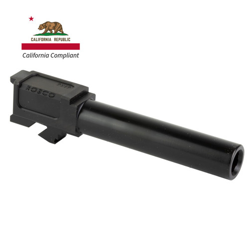 CA Compliant - Rosco Manufacturing Bloodline - Fits Glock 19, 4", Melonite, Black
