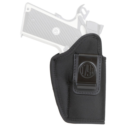 1791 Gunleather Premium Nylon Inside Waistband Holster - Universal Fit, Black, Right Hand - Size 4
