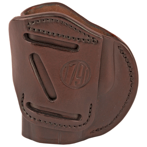 1791 Gunleather 4 Way Inside Waistband Holster - Fits Glock 26/27/33, Brown, Right Hand