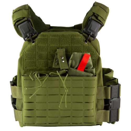 NcSTAR Quick Release Laser Cut Plate Body Armor Carrier - Green