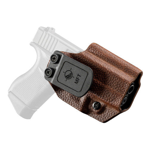 Mission First Tactical Hybrid Inside Waistband Holster - Fits Glock 43/43X, Brown, Ambidextrous