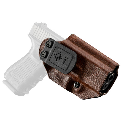Mission First Tactical Hybrid Inside Waistband Holster - Fits Glock 19/23/45, Brown, Ambidextrous