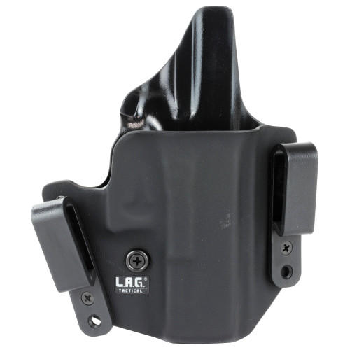 L.A.G. Tactical Outside Waistband Holster - Fits Glock 19, Black, Right Hand