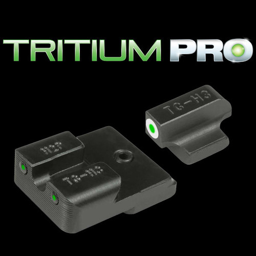 TRUGLO Tritium Pro H&K P30 Set Night Sight, White, Black, One Size