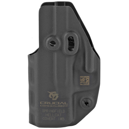 Crucial Concealment Covert IWB Inside Waistband Holster - Fits Springfield Hellcat, Black, Ambidextrous