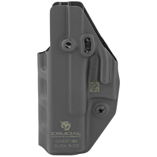 Crucial Concealment Covert IWB Inside Waistband Holster - Fits Glock 19, Black, Ambidextrous