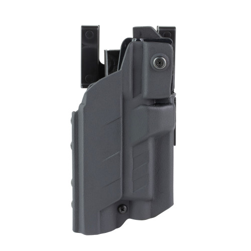 BlackPoint Tactical Slick Duty Light Holster with Ejection Port Lock Outside Waistband Holster - Fits Glock 19/45 with Light, Right Hand