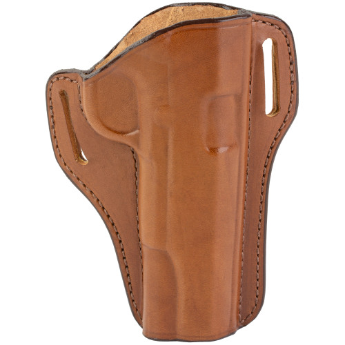 Bianchi Model #57 Remedy Open Top Leather Outside Waistband Holster - Fits Government 1911, Tan, Right Hand