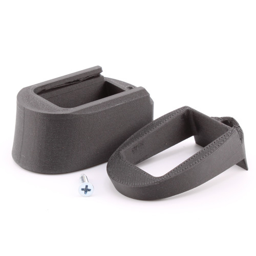 `+3 extended base plate assembly for for the Walther PDP Compact when using the 18 round PDP Full Size magazine