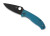 Spyderco Tenacious TI Folding Knife with Black Coated Blade and Blue Handle Scales - Part C122TIBLBKP