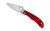 Spyderco Honeybee G-10 Folding Knife with Red Handle and 12C27 Steel