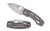 Spyderco PITS 2 SLIPIT Titanium Folding Knife - 2.74" Plain Edge, Gray Handle
