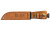 KA-BAR Knives US Army Fighting 7 with Leather Sheath - Fixed Blade Knife with Plain Edge and 1095 Cro-Van Steel