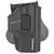 Bulldog Cases Rapid Release Paddle Outside Waistband Holster - Fits Sig P320, Black, Right Hand