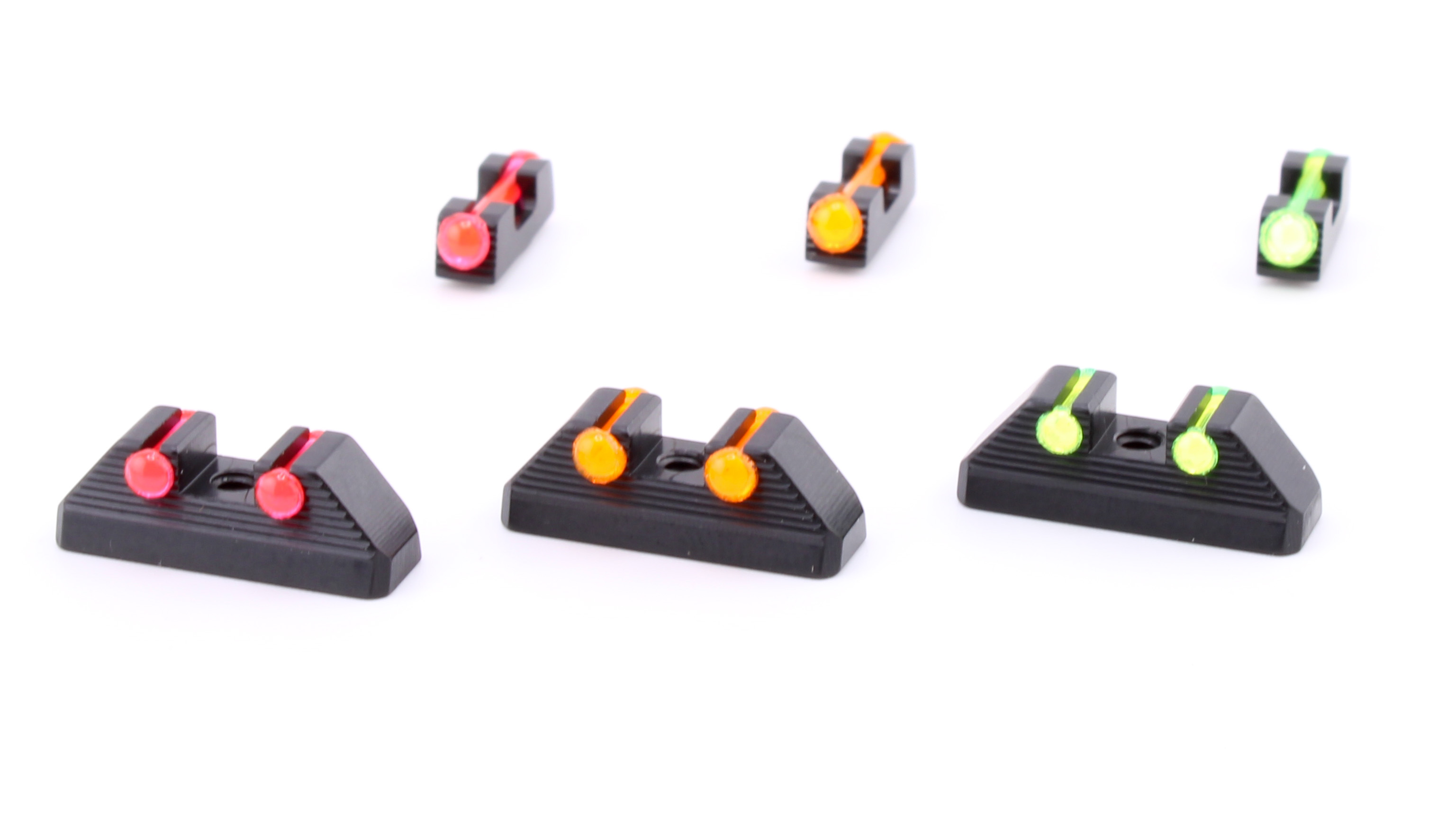 SureEye Tritium Night Sights - Fiber Optic Front and Block Channel