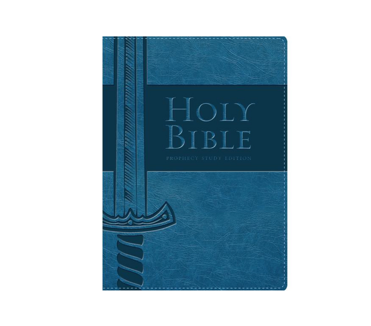 NKJV Prophecy Study Bible (Navy Leathersoft) by Amazing Facts