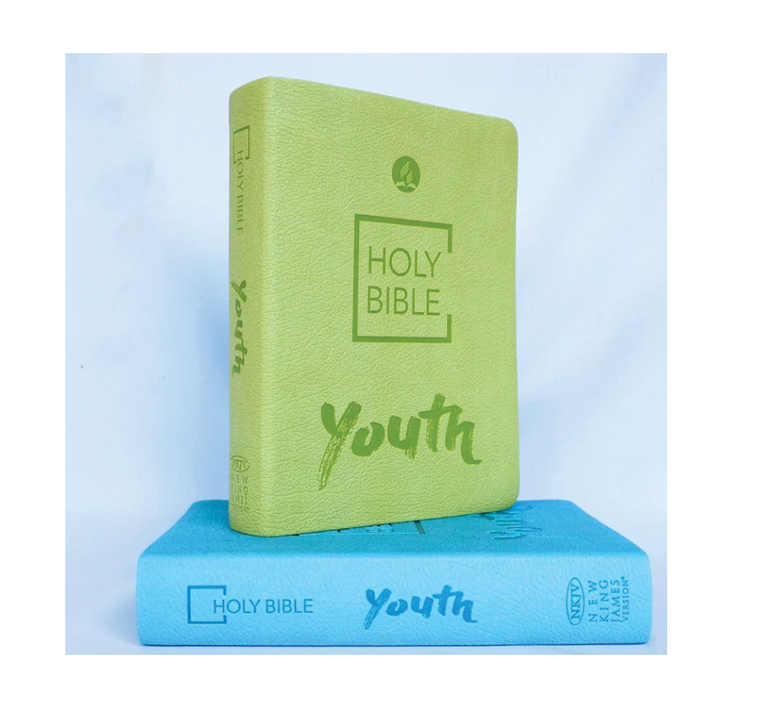 Youth Study Bible Leather Soft Blue