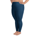 CurveFlow Plus High‑Waist Leggings - Crown Blue