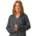 Woman wearing Anuri women’s long sleeve pajama top
