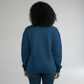 Crown Blue relaxed recycled sweatshirt, viewed from the back