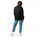 windbreaker jacket with front logo, drawstring waist, and hood.