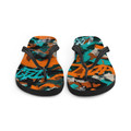 Anuri Graffiti Flip-Flops – vibrant unisex sandals with graffiti-inspired pattern