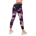 Anuri ShadowCamo recycled performance leggings with purple camo pattern