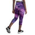 Yoga capri leggings featuring high-rise waistband and mid-calf length