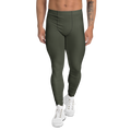 Male athlete wearing Anuri Flow Men’s Earth Recycled Leggings in olive green.