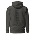 Anuri Elemental Scorpio hoodie, back view with vertical Scorpio lettering.
