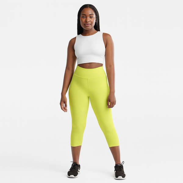 FlowFlex High-Rise Yoga Capri Lemon Grass Yoga