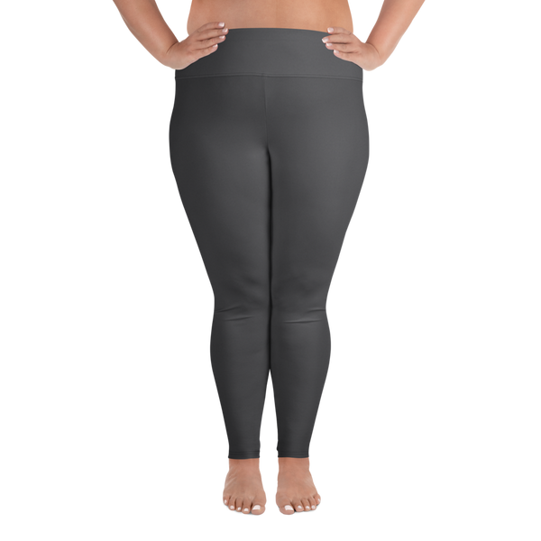 CurveFlow Plus High‑Waist Leggings - Dark Gull Gray