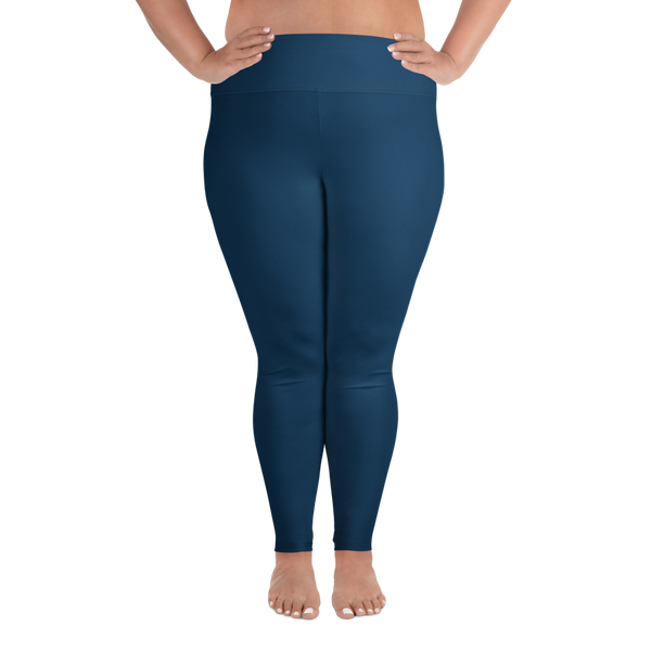 CurveFlow Plus High‑Waist Leggings - Crown Blue