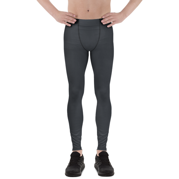 Male model wearing Anuri Shadow Form Men’s Tactical Recycled Leggings in stealth grey.