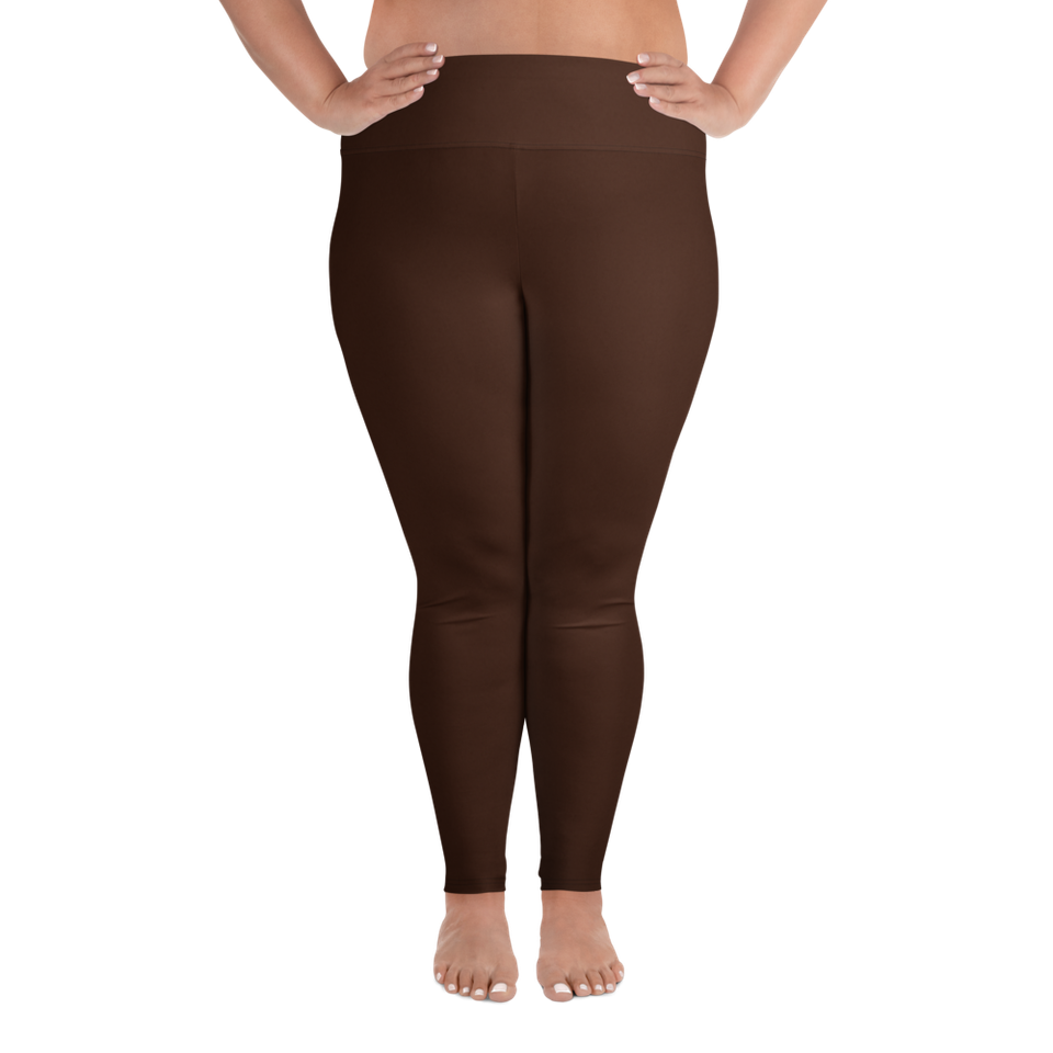 CurveFlow Plus High-Waist Leggings - Hot Chocolate