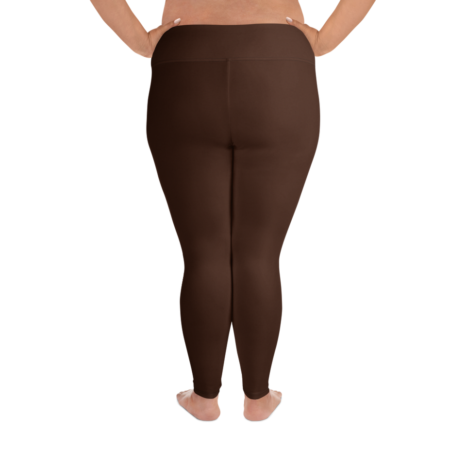 CurveFlow Plus High-Waist Leggings - Hot Chocolate