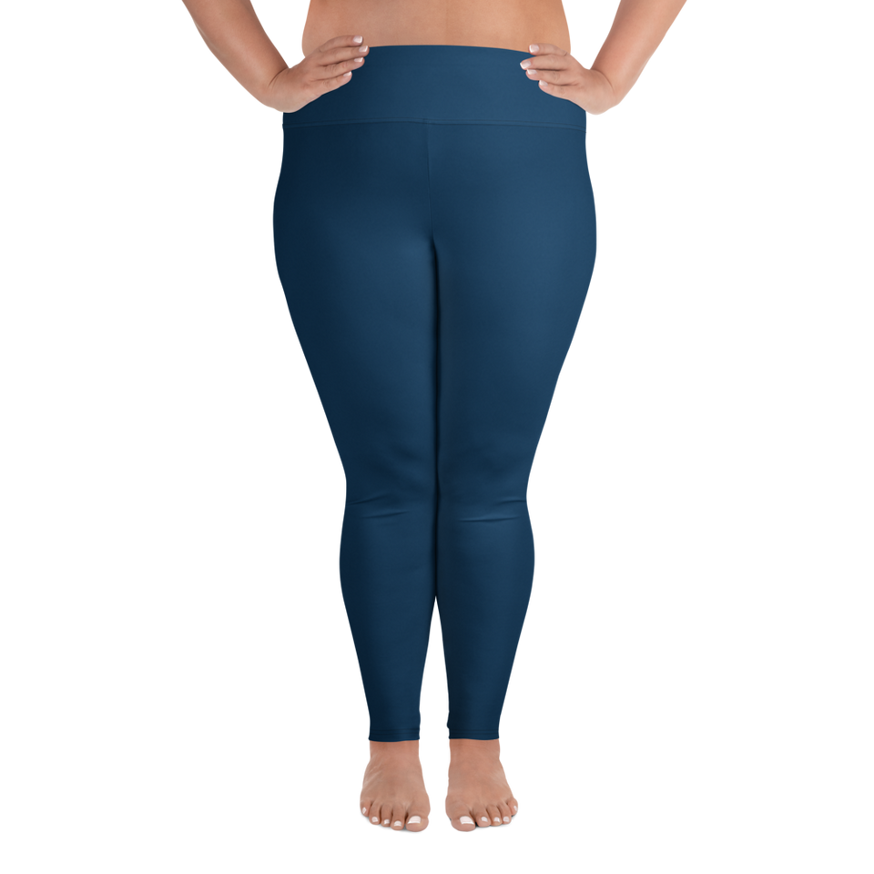 CurveFlow Plus High‑Waist Leggings - Crown Blue