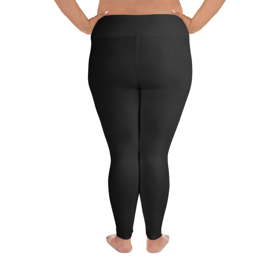 CurveFlow Plus High‑Waist Leggings - Black