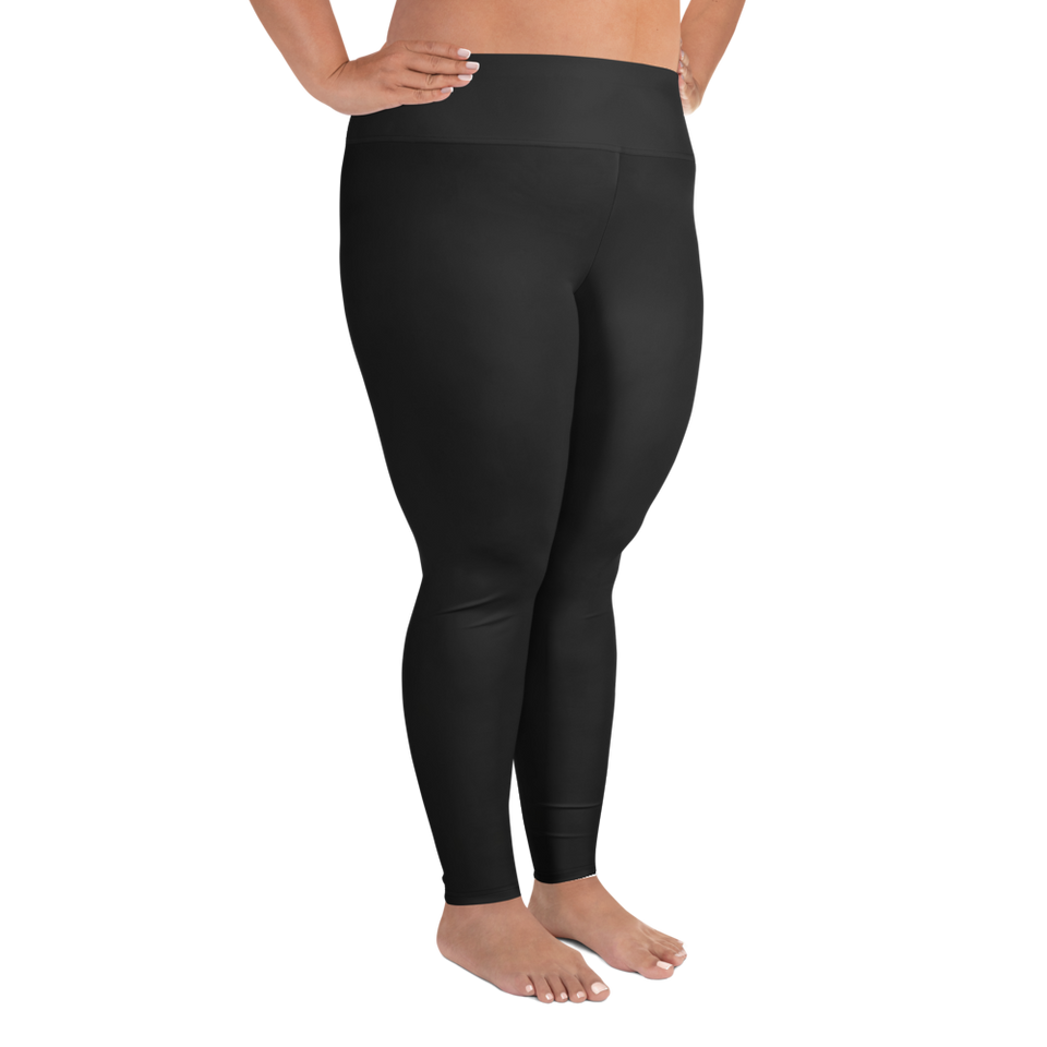 CurveFlow Plus High‑Waist Leggings - Black