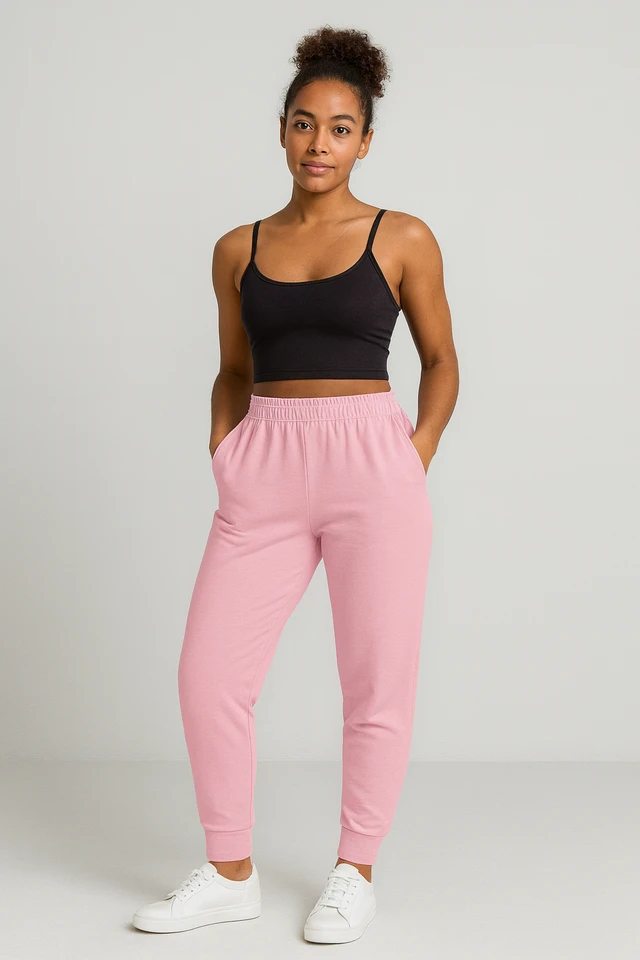 Add a touch of warmth with Primrose Pink EcoFlex Joggers