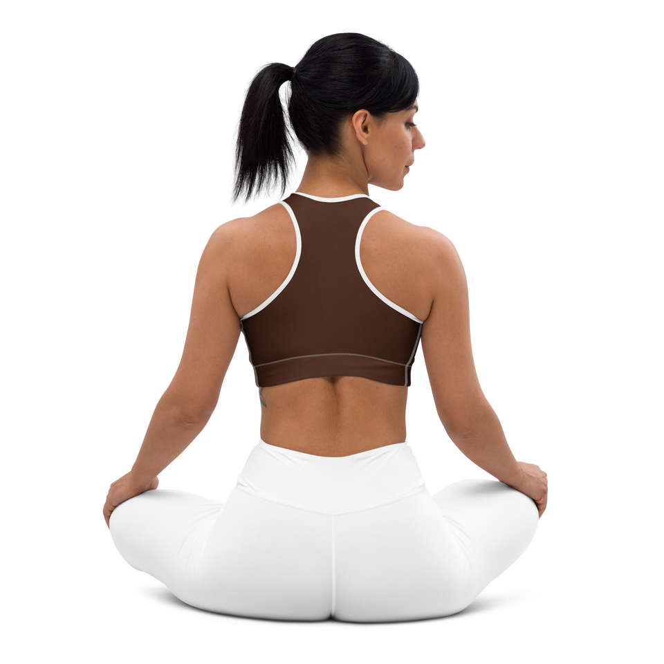 Back view of the Anuri Kinetic Racerback Sports Bra design ensures maximum movement and sleek support, making it ideal for everything from gym sessions to studio classes.