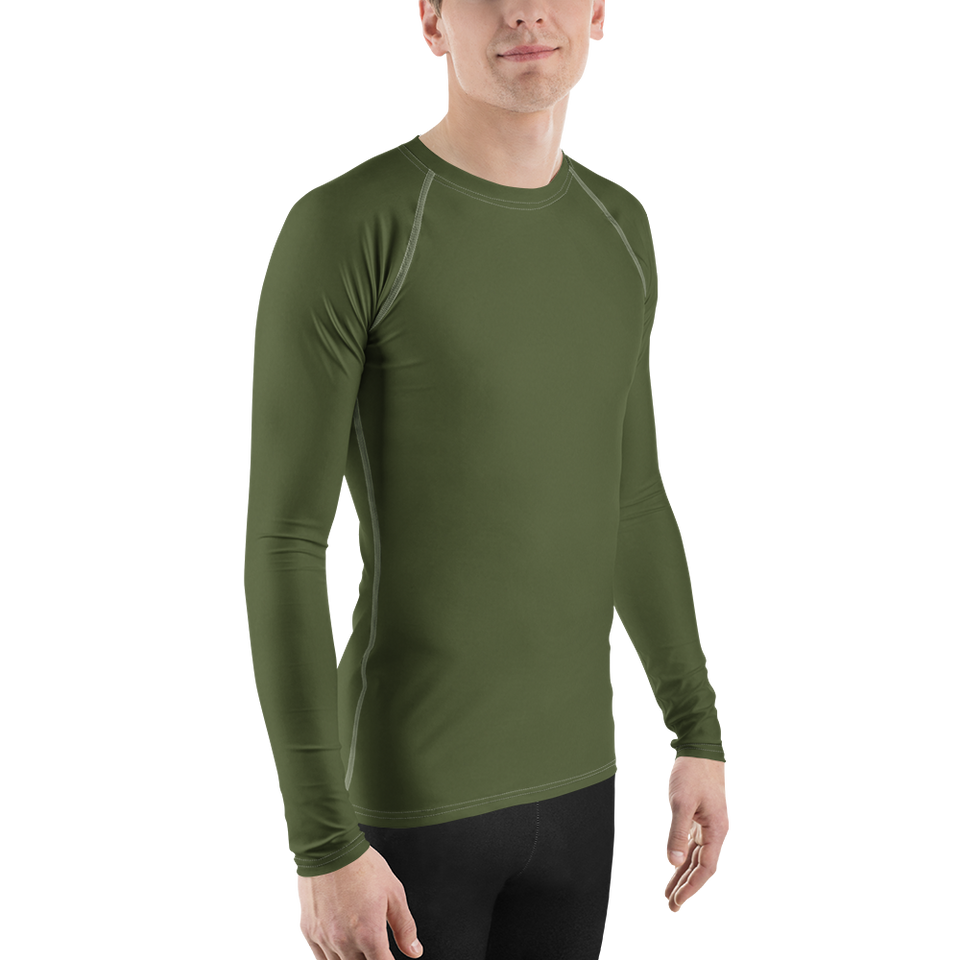 Deep Lichen Green Men's Rash Guard