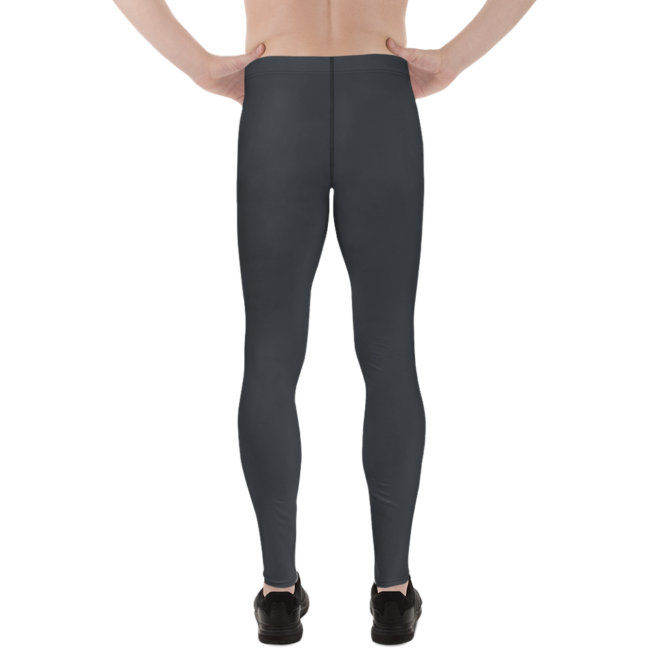 Male model wearing Anuri Shadow Form Men’s Leggings in stealth grey.