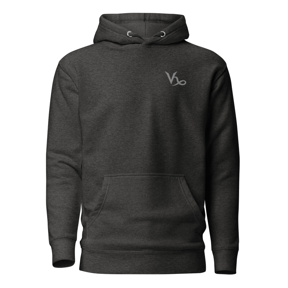 Capricorn Earth Element hoodie by Anuri featuring embroidered glyph and tonal back design