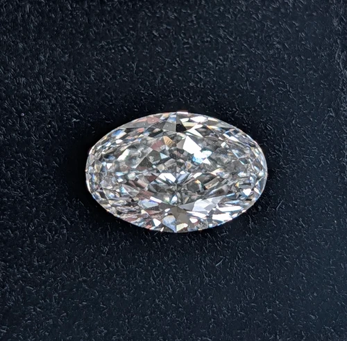3.03 ct IGI Certified Iced Oval E VVS 1