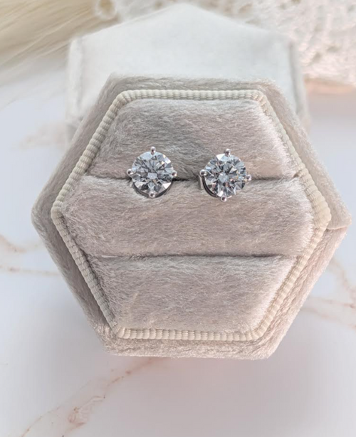 Round Classic Stud Earrings 1.0-6.0 carat total weight